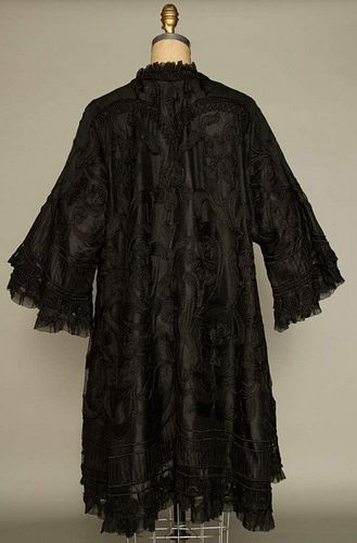 BLACK LACE EVENING COAT, c. 1905