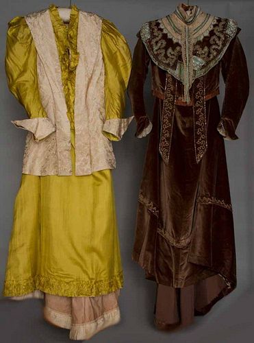 TWO AFTERNOON DRESSES, 1890s