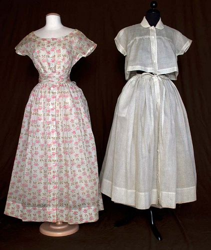 TWO BONNIE CASHIN SUMMER GOWNS, MID 1950s