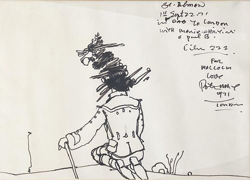 Peter Max - Original Drawing with Text