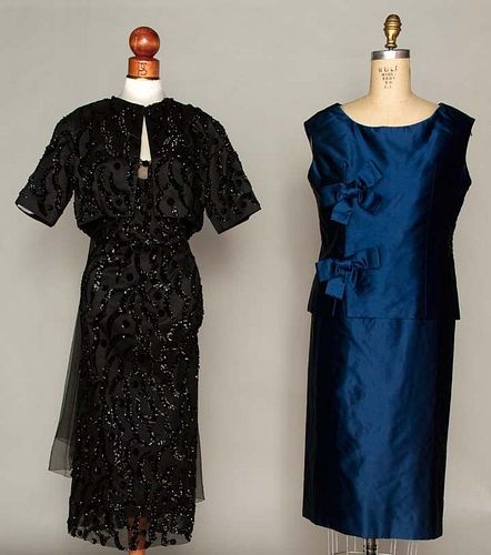TWO DESIGNER EVENING GOWNS, 1957