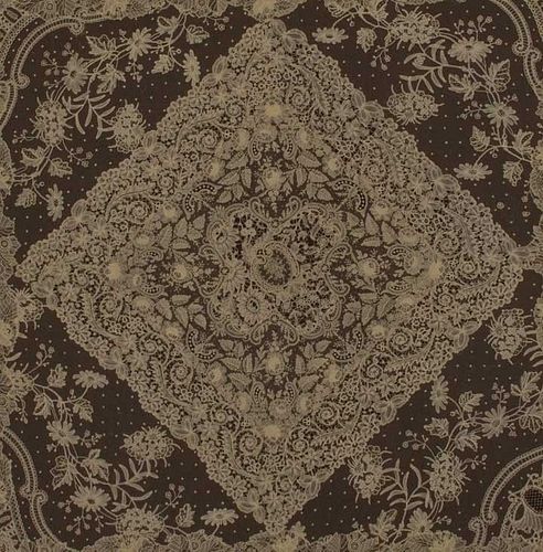 NORMANDY LACE BED SPREAD, c. 1900