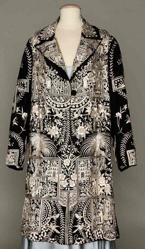 EMBROIDERED EXPORT COAT, CHINA, 1940-1950