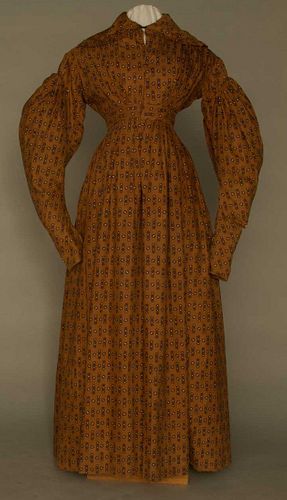CALICO DAY DRESS, c. 1838