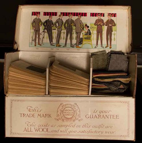 DISPLAY CASE FOR MEN'S SUITING SAMPLES, 1916