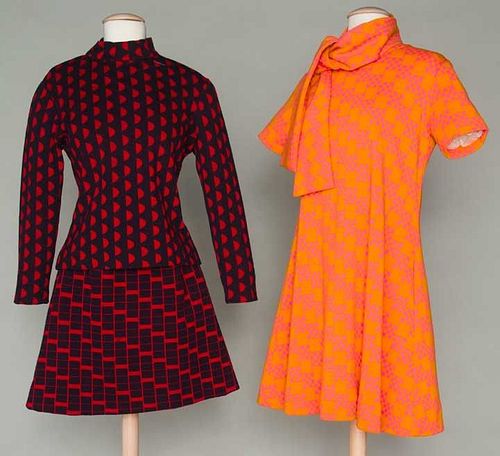 TWO GERNREICH KNIT DRESSES, 1965-1968