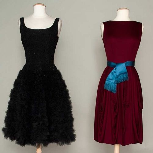 TWO PARTY DRESSES, 1950-1960