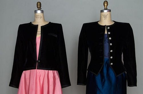 TWO YSL COUTURE EVENING JACKETS, 1985
