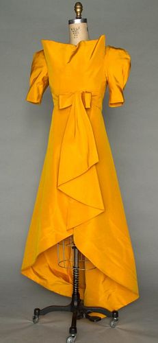 SCAASI YELLOW COUTURE GOWN, SPRING 1980