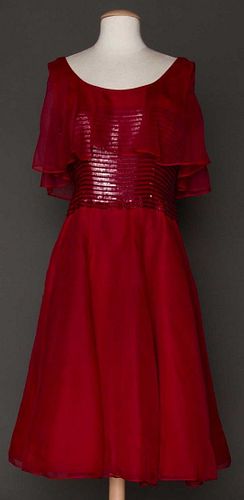 DIOR COUTURE RED GOWN, FALL 1961