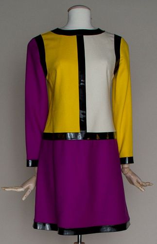 COURREGES COLOR BLOCK MINI-DRESS, 1960s