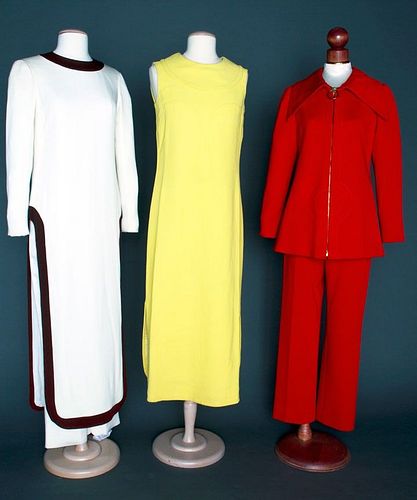 TWO CARDIN PANT SUITS, 1968-1975