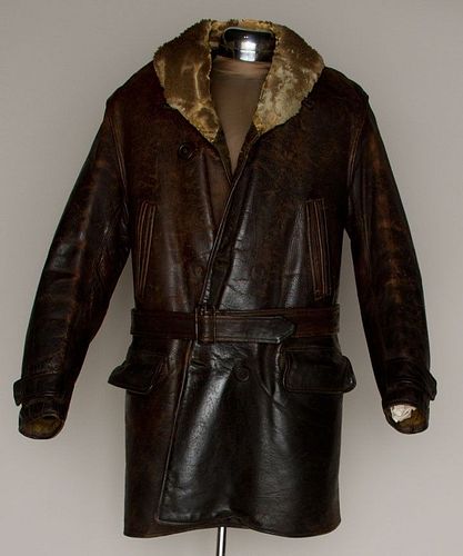 LEATHER BARN STORMER'S JACKET, EARLY 1930s