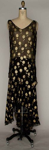 GOLD LAME EVENING GOWN, LATE 1920s