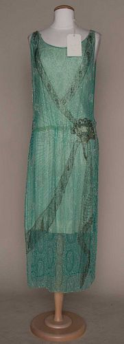 CRYSTAL BEADED PARTY DRESS, MID 1920s
