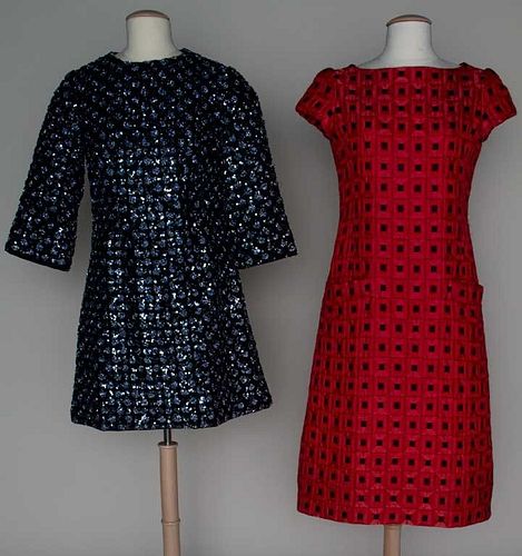 TWO COCKTAIL DRESSES, ONE DIOR, 1960s