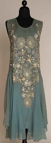 JEWELED CHIFFON DRESS, FRANCE, c. 1925