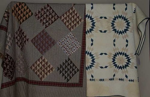 TWO PIECED QUILTS, LATE 19TH-EARLY 20TH C