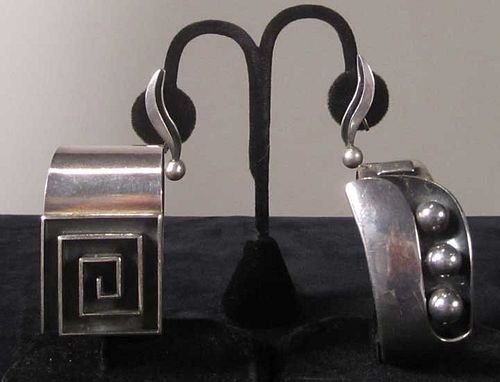 TWO STERLING BRACELETS, MEXICO, 20TH C