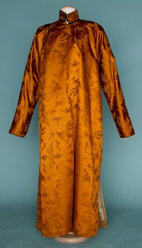 FUR LINED DAMASK COAT, CHINA, MID 29TH C