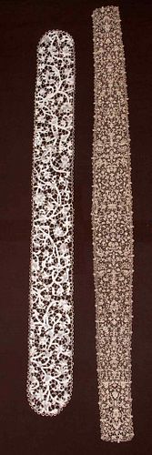 TWO NEEDLE LACE LAPPETS, 1650-1750