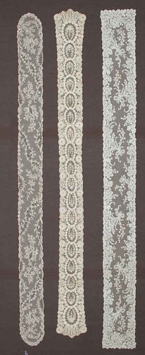 THREE LACE SCARVES, 19TH C
