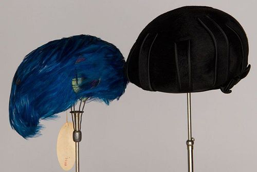 TWO CHRISTIAN DIOR HATS, 1950-1960
