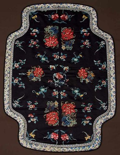 EMBROIDERED TABLECOVER, CHINA, LATE 19TH-EARLY 20T