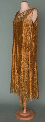 GOLD LACE PARTY DRESS, 1920s