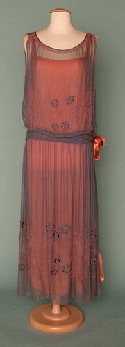 BEADED & EMBROIDERED PARTY DRESS, EARLY 1920s