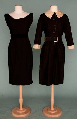 TWO AMERICAN DESIGNER DRESSES, 1950s