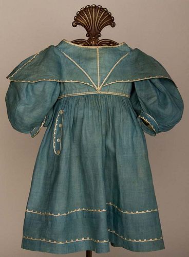 TODDLER'S BLUE SUMMER DRESS, 1825-1835