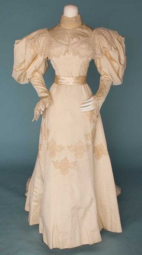 SILK & LACE WEDDING GOWN, 1895