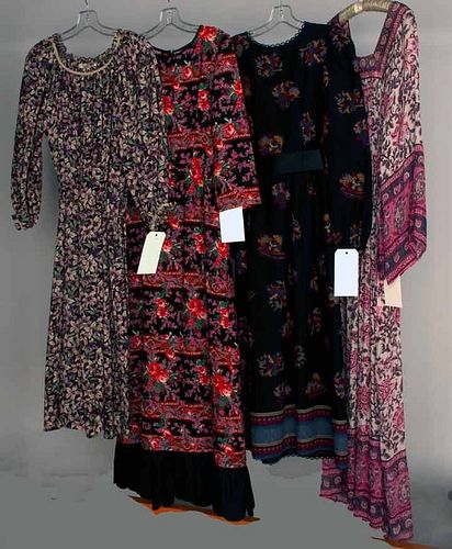 THREE LANVIN DRESSES, PARIS, 1970-1980