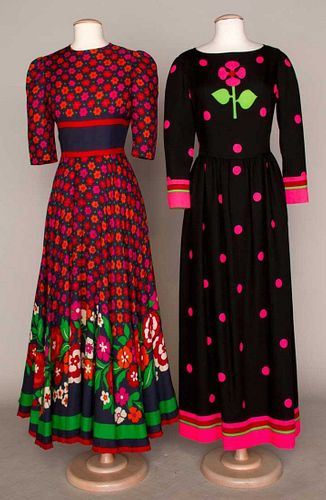 TWO LANVIN MAXI DRESSES, PARIS, 1970s