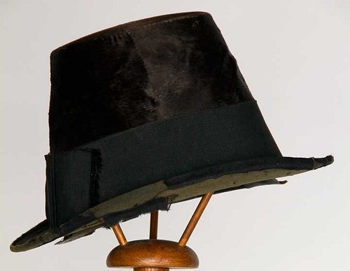 LADY'S BEAVER RIDING HAT, 1870-1890