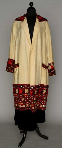 EMBROIDERED DAY COAT, 1920s