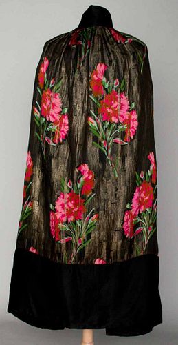 PRINTED LAME EVENING WRAP, 1920s