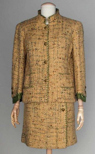 CHANEL COUTURE WOOL SUIT, MID 20TH C