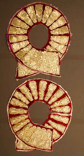 TWO GOLD DRESS FRAGMENTS, RUSSIA, 1775-1799