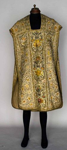 EMBROIDERED SILK CHASUBLE, 1600-1650