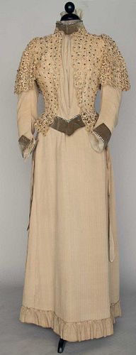 TAUPE SILK TEA DRESS, 1910