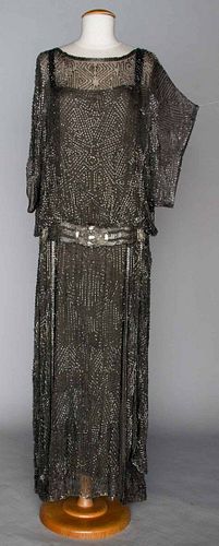 SILVER BEADED DRESS, 1920s