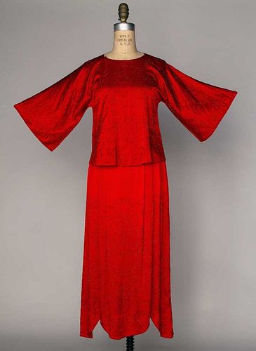 BEADED SATIN DRESS, 1920s