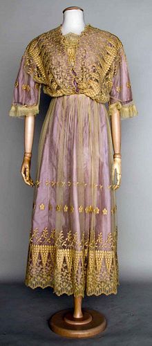 EMBROIDERED TEA GOWN, 1914-1918