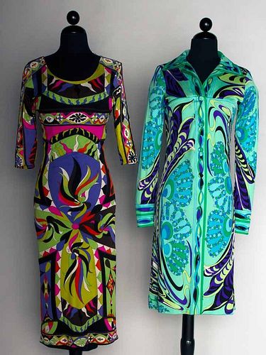 TWO PUCCI PRINTED DAY DRESSES, 1970s