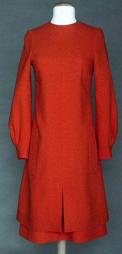 PIERRE CARDIN WOOL DAY DRESS, 1970s