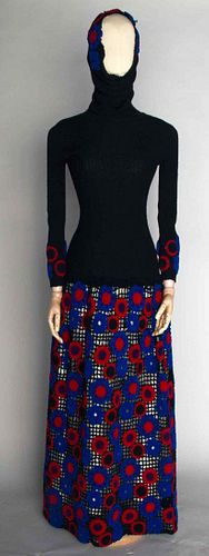 PIERRE CARDIN COUTURE CROCHET DRESS, PARIS, 1970s