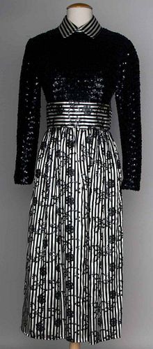 VICTOR COSTA SEQUIN GOWN, 20TH C