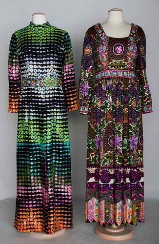 TWO VALENTINA EVENING GOWNS, 1970s
